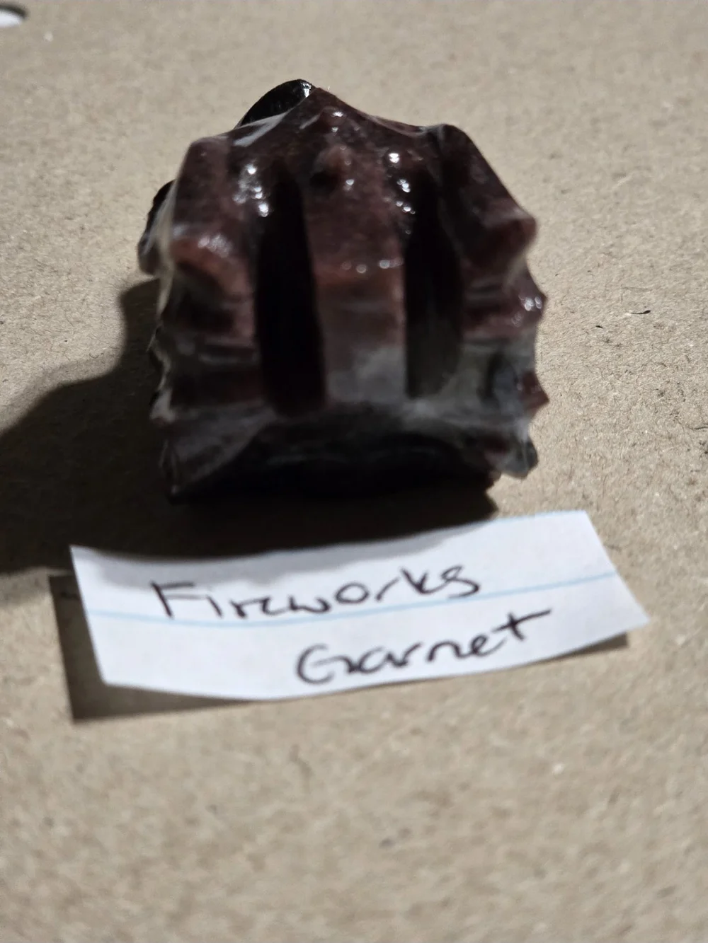 Detailed Fireworks Garnet Crystal Carved Dragon Head Stone Sculpture Decor